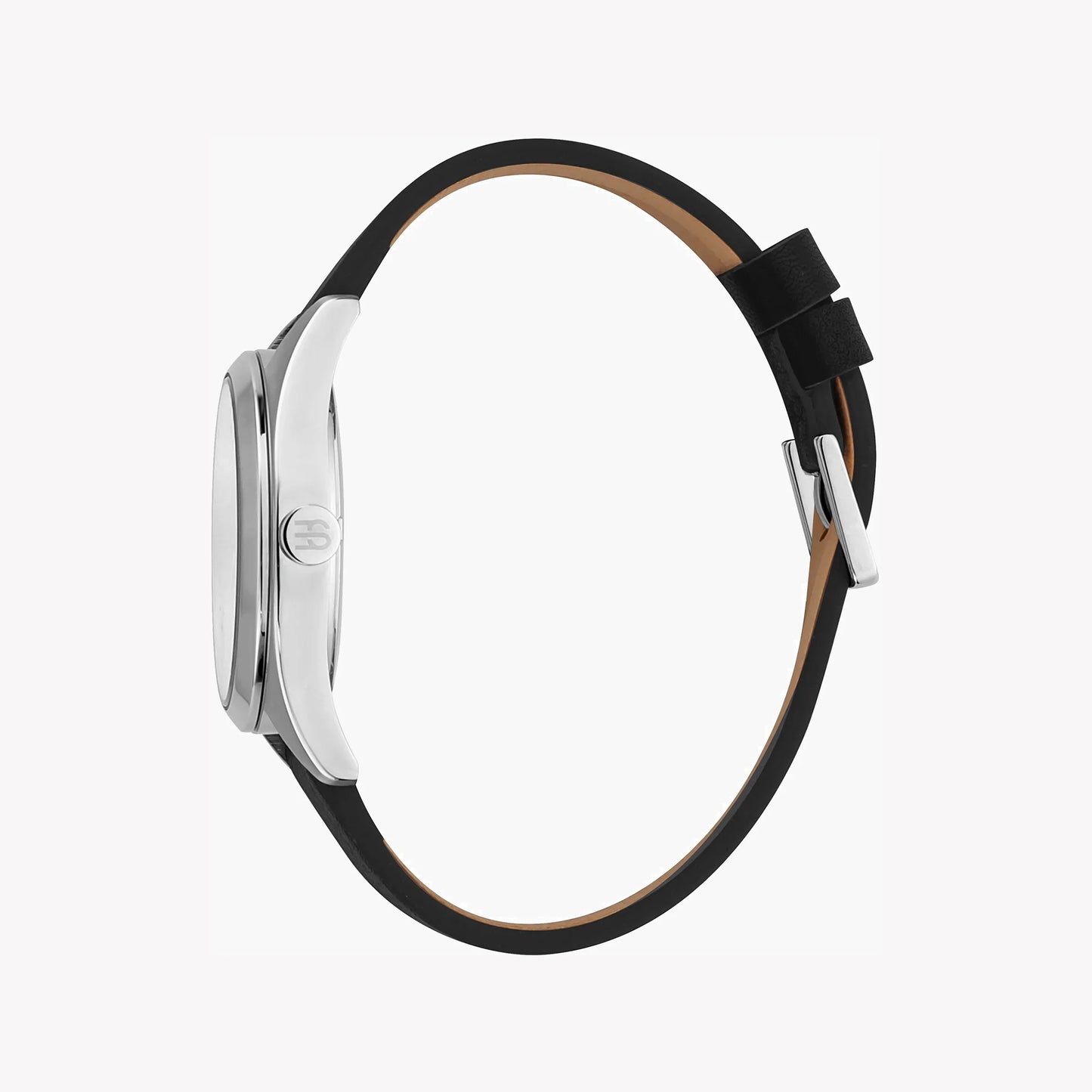 Esprit Men's Silver Dial Watch, Black Leather Band | Es1g004m0075