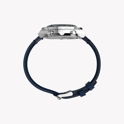 Timex Men's Blue Leather Chrono, Stainless Steel | Tw2w51700