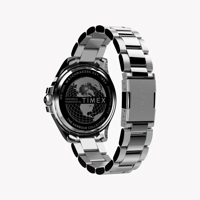 Timex Men's Silver Stainless Steel, Blue Dial | Tw2u41900