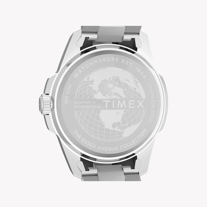 Essex 3-Hand Blue Dial SST Bracelet TW2Y21100 | Men's Silver Watch