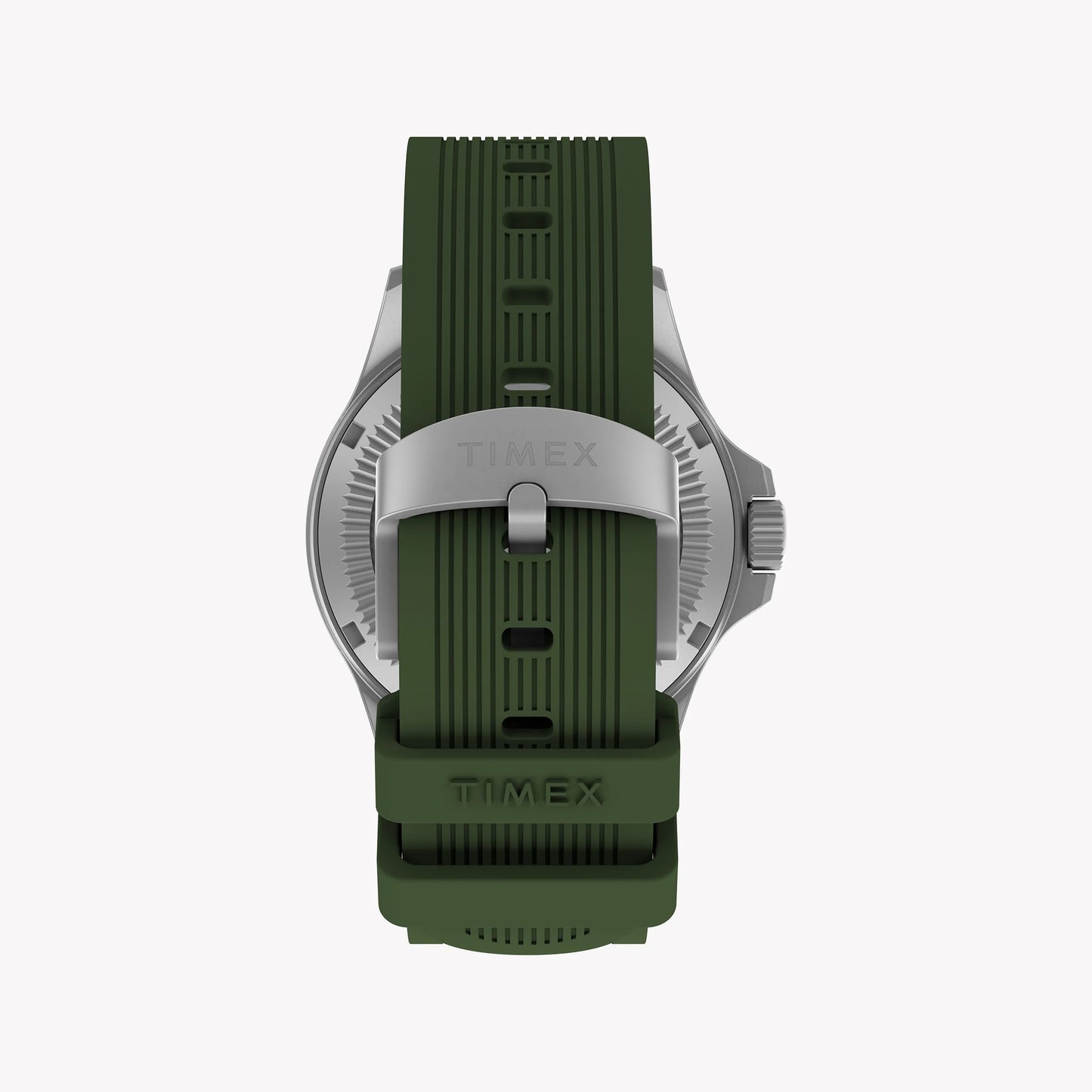 Expedition Field Post Solar 41mm SST Black Dial Green Silicone Strap | TW2Y31600