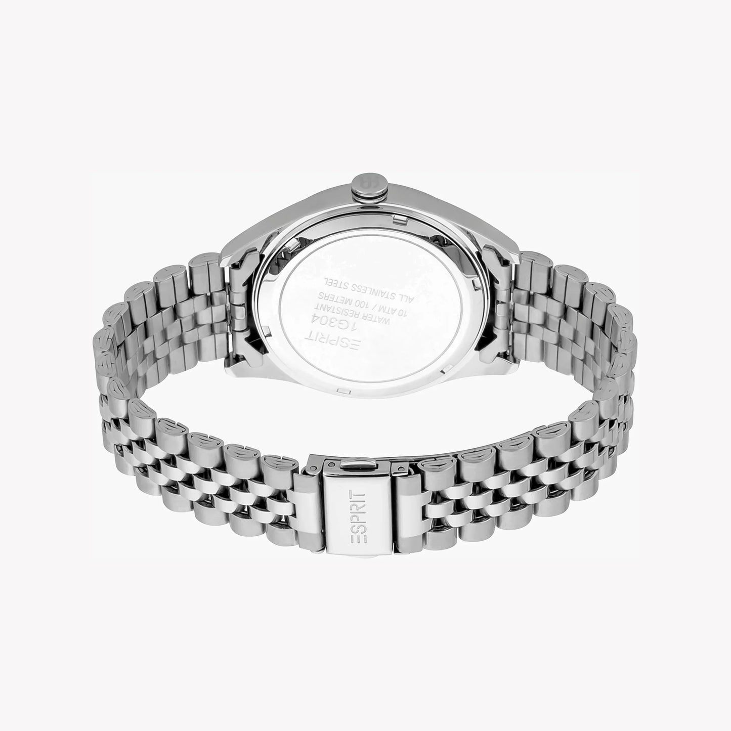 Esprit Men's Silver Stainless Steel Watch, Black Dial | Es1g173m0065